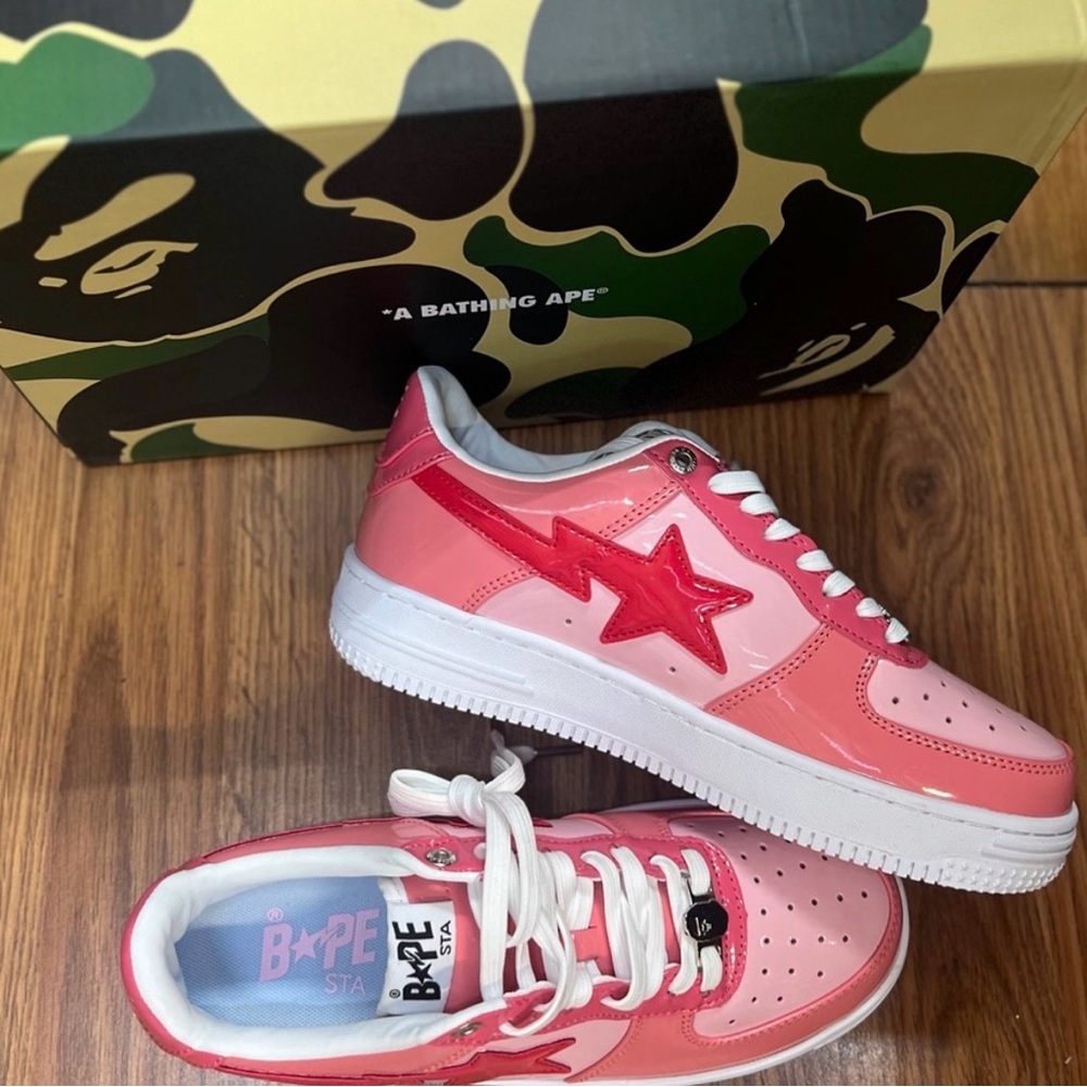 BAPE STA Pink Athletic Shoes
